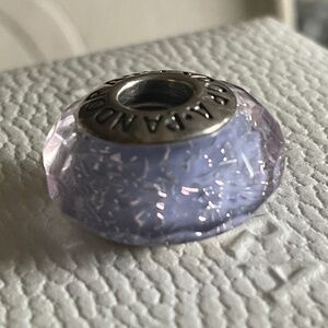 Pandora sparkling lavender glass charm
